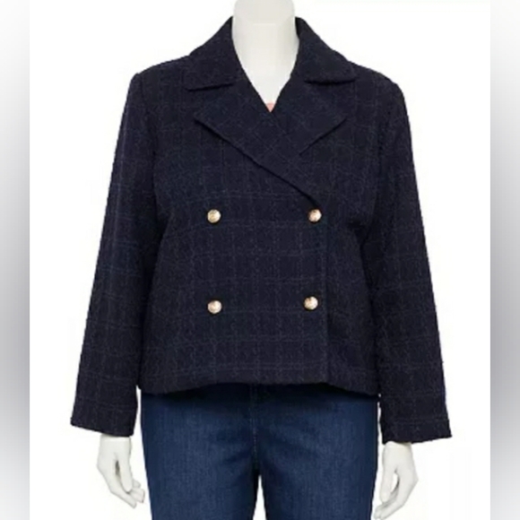 Lauren Conrad Double Breasted Pea Coat 3X - Picture 1 of 10